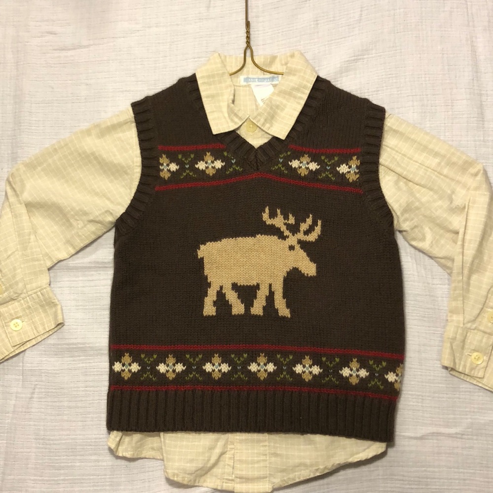 Janie and Jack shirt and vest set